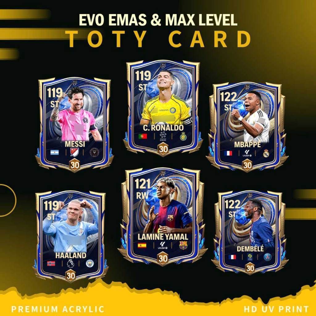 FC MOBILE GANTUNGAN KUNCI AKRILIK TEMA EVENT KARTU PEMAIN SEPAKBOLA FCM TERUPDATE HD QUALITY