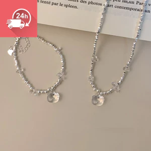 Túi charms mặt dây chuyền mèo ngọt ngào, hạt bạc, phù hợp thời trang cho nữ