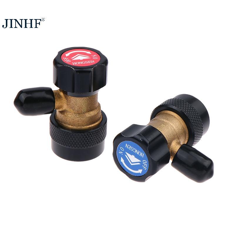 JINHF R134A Fluorated Qui Connector Adapter Tự Động AC Cao / Thấp Chất Làm Lạnh Chuyển Đổi Phụ Kiện HOT