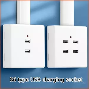 Ổ cắm điện treo tường ngôi sao với 2 4 cổng USB Giải pháp sạc nhanh đa chức năng cho văn phòng tại nhà và định vị công cộng