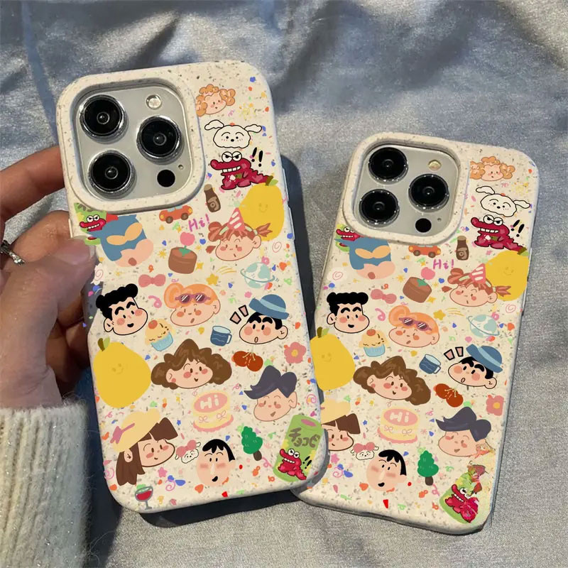 Ốp Shin-chan Màu Sắc Sáng Tạo Cho iPhone 11-17 Pro Max