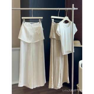 [Khuyến mãi 10%, Limited Time] Quần ống rộng nữ thiết kế đẹp mắt, vải lanh lụa, băng eo cao, tiện lợi cho mùa hè