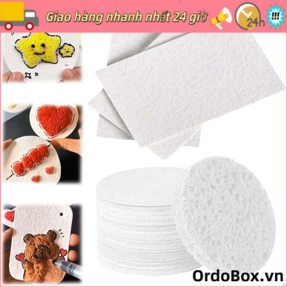 ORDOBOX 10 Cái Giấy vẽ họa tiết, Đồ chơi giáo dục Giấy kết cấu xốp phồng, Miếng bọt biển làm sạch da mặt thủ công sáng tạo cho trẻ em