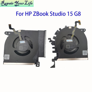 Quạt làm mát máy tính xách tay HL CPU GPU cho HP ZBook Studio 15-G8 15S-G8 HSN-C12C Bộ tản nhiệt máy tính xách tay EG50060S1-1C060 1C070-S9A NS85C41