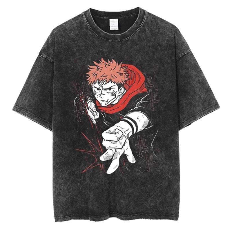 Jujutsu Kaisen Gojo Satoru Áo Thun Tay Ngắn Phong Cách Retro, Thời Trang
