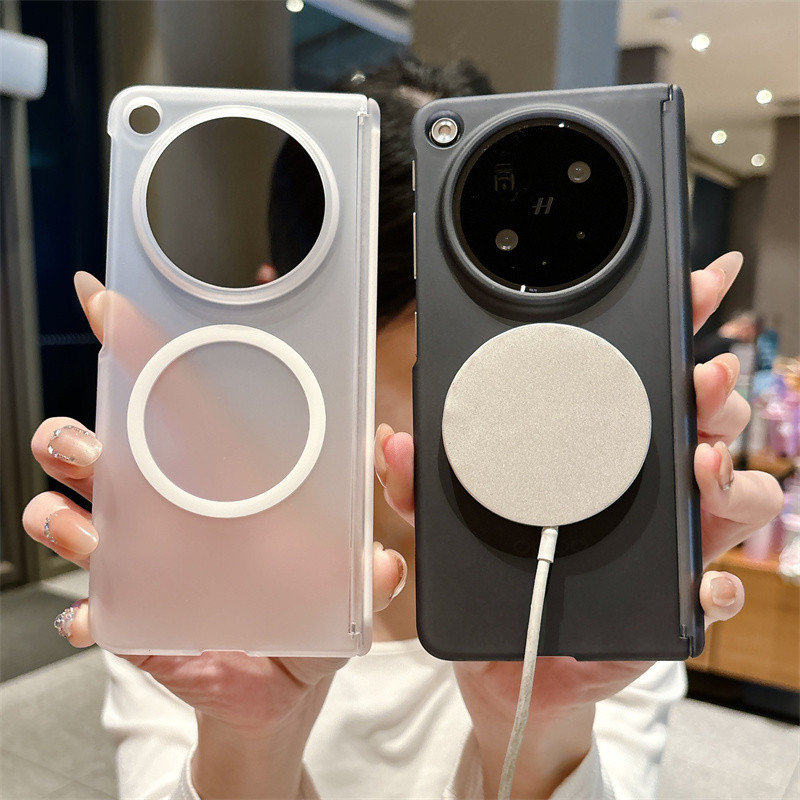 Ốp điện thoại mờ từ tính siêu mỏng cho OPPO Find N6 N5 N 5 Find N3 Bảo vệ bản lề sạc không dây Vỏ trong suốt