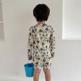 Đồ bơi liền thân bé trai dài tay - áo bơi chống nắng nhanh khô họa tiết dễ thương đi biển mùa hè