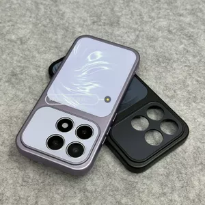 Ốp Điện Thoại Cho Xiaomi 17 15 17Promax Sợi Lông Vũ Gradient Nam Châm Bên Trong 17 15Pro Bao Gồm Tất Cả Vỏ Chống Sốc