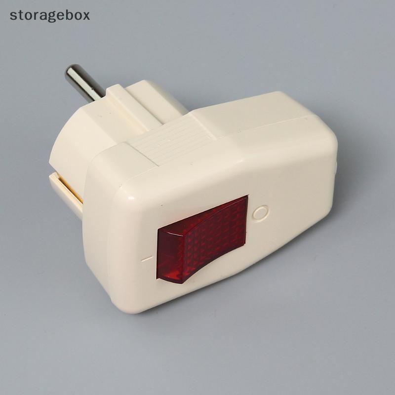 [Hộp lưu trữ] Ổ cắm điện EU 16A 250V của Đức có công tắc BẬT / TẮT màu đỏ Đầu nối dây thụ thể loại E có thể điều chỉnh cho thiết bị Đẹp