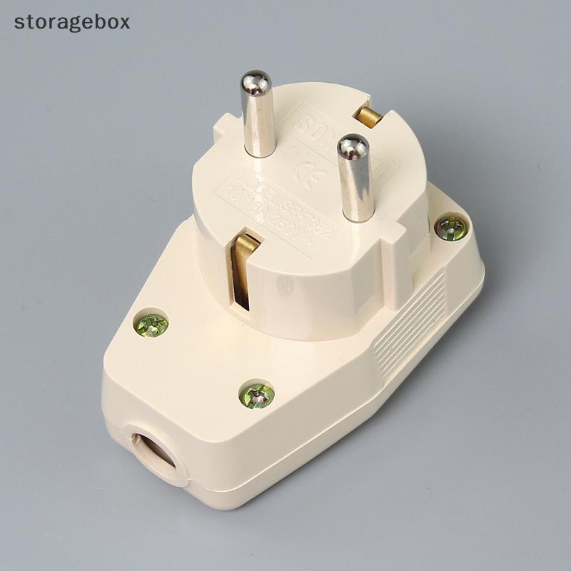 [Hộp lưu trữ] Ổ cắm điện EU 16A 250V của Đức có công tắc BẬT / TẮT màu đỏ Đầu nối dây thụ thể loại E có thể điều chỉnh cho thiết bị Đẹp