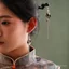 Phụ kiện tóc phong cách Trung Hoa từ mực nhung hoa tua rua gỗ đàn hương - Thiết kế cao cấp cho hàng ngày