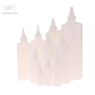 [hatheaven] Chai nhỏ giọt bóp nhựa rỗng 10-1000ML có nắp vặn Mắt bán trong suốt Mực lỏng Sơn dầu Hộp đựng sắc tố Đẹp