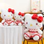 BH2 Sanrio Hello Kitty Plushie Quà Tặng Hoa Hồng Nơ Sang Trọng Cotton Đồng Hành Búp Bê Gối Mềm HB2