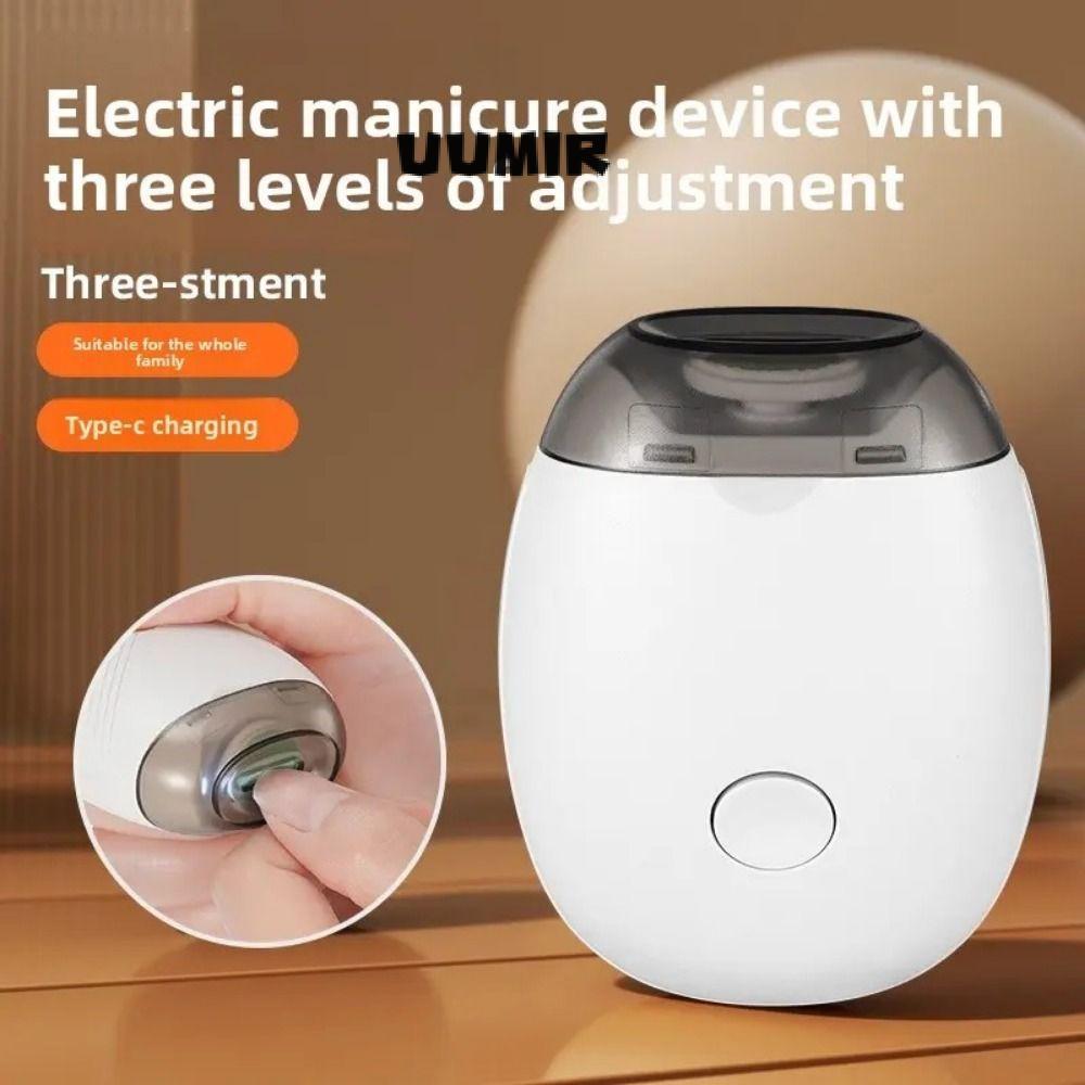 Tông đơ máy mài móng tay UUMIR, Máy mài móng tay tự động 2 TRONG 1, Điện Mini có thể sạc lại với đèn LED Tông đơ móng tay Dụng cụ làm