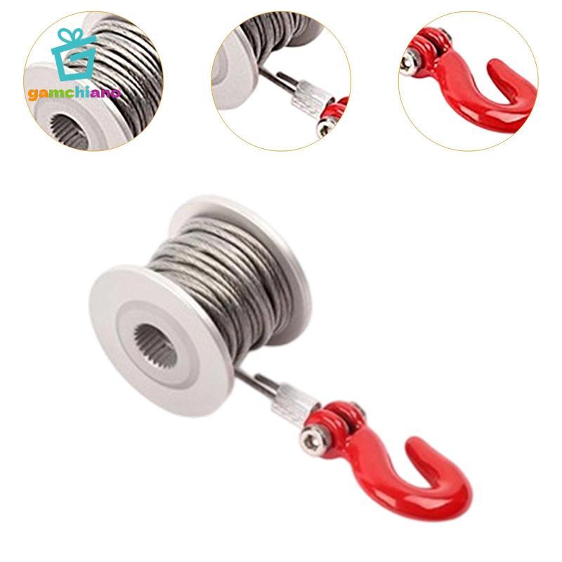 Bánh xe tời Servo RC 25-Tooth, Phụ kiện bánh xích RC tỷ lệ 1 / 10, Nhẹ và bền, Cáp thép 190cm cho AX90046 RC4WD SCX10 D