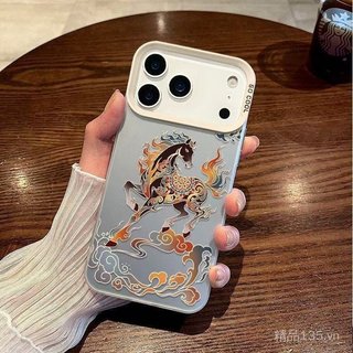 Ngựa Thích Hợp Cho 17Promax Ốp Lưng Điện Thoại iPhone16 Vitality Case 15 Châu Âu Phong Cách Mỹ 1413