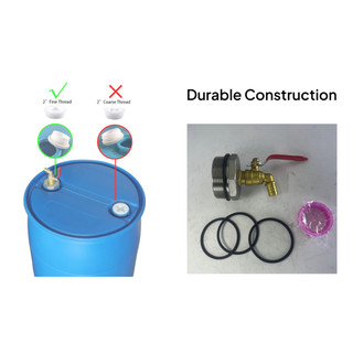 Vòi thùng Spigot trống Garende 55 Gallon, Thay thế các bộ phận, Không rò rỉ, Lắp trống
