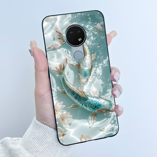Ốp Lưng TPU Mềm Đen Cho Nokia 7.2/6.2, Họa Tiết Thỏ Tình Yêu, Silicon Bảo Vệ Mặt Sau