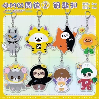 New Pondphuwin Kaotungfirst GeminiFourth Acrylic Keychains Cartoon Backpack Pendant Key Chain Kawaii Key Ring Accessorie