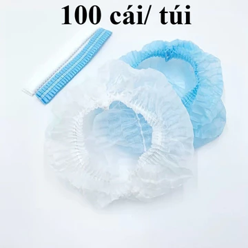 Mũ chùm đầu y tế ( 100 cái/ túi) , mũ y tế, chất liệu giầy dặn,dùng cho y tế LABUU