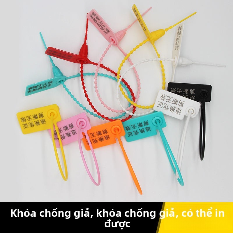 🔥Con dấu nhựa dùng một lần khóa chống điều chỉnh túi chống hàng giả dây buộc quần áo nhãn Thẻ Thẻ Chống Trộm Chống Trộm Chống thay đổi khóa chống trộm UQPN