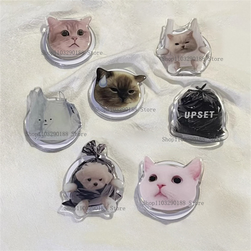 Korean Cute Cartoon Cat For Magsafe Magnetic Phone Griptok Stand For Magsafe Braceket Stand Support Ring Grip Tok