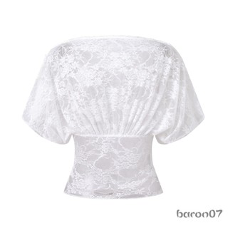 Áo thun nữ ren cổ tròn tay ngắn nút áo thun mỏng mùa hè