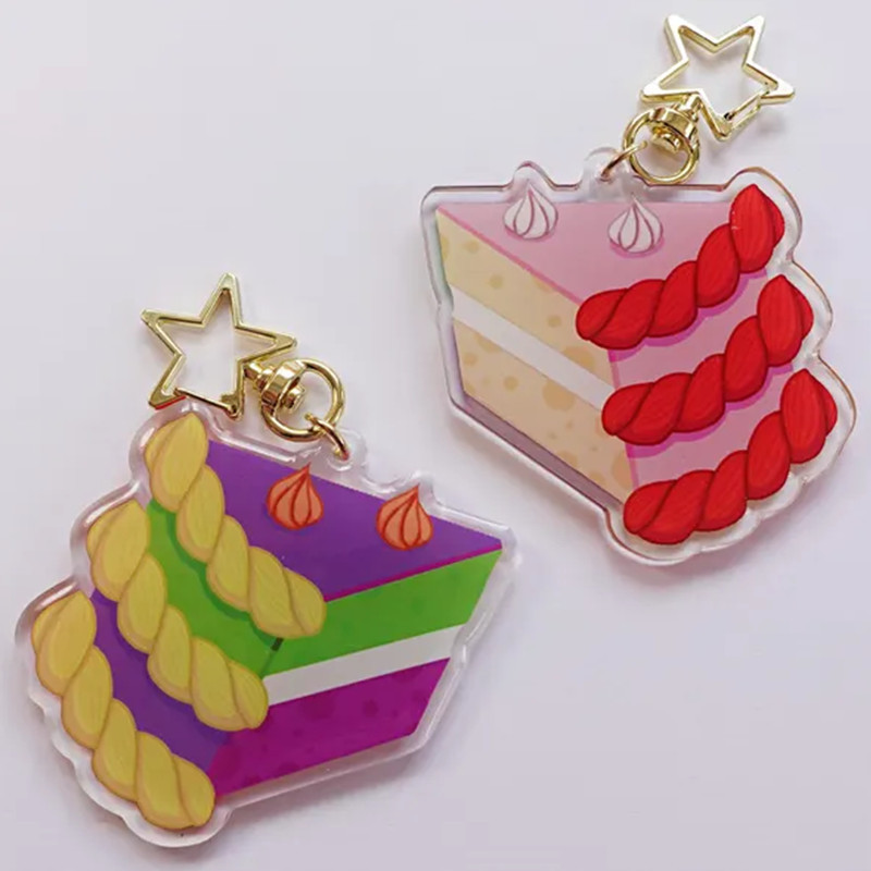 Cake at Stake - Yoylecake - BFDI Keychain - Double-Sided Acrylic Kawaii pendant