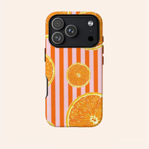 Họa tiết màu cam nền sọc Thích hợp cho iPhone 17 Pro max Plus Air / 16 / 15 / 14 / 13 / 12 / 11 / XS / XSmax / 7 / 8 plus Vỏ cứng hai lớp chống sốc chống sốc Vỏ bao gồm tất cả