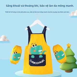 Trẻ Em Tạp Dề Tranh Quần Áo Bé Gái Ăn Yếm Bé Trai Chống Thấm Nước Ngược Mặc Bẩn Mẫu Giáo Nghệ Thuật Tranh Quần Áo
