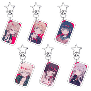 Anime Game Danganronpa Acrylic keychains keyring Stand Model Yasuhiro Taeko Kirigiri Kyouko Monokuma Pendant Fans