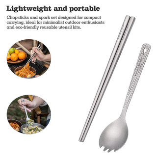 Boundless Voyage Titan Đũa Spork Cắm Trại Dao Kéo Nhẹ Dụng Cụ Du Lịch Di Động Faltware Máy Rửa Bát An Toàn