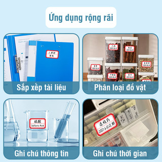 Nhãn dán văn phòng set 50 tem dán hiệu quả, giúp ghi chú khoa học, đánh dấu gọn gàng và ghi giá minh bạch