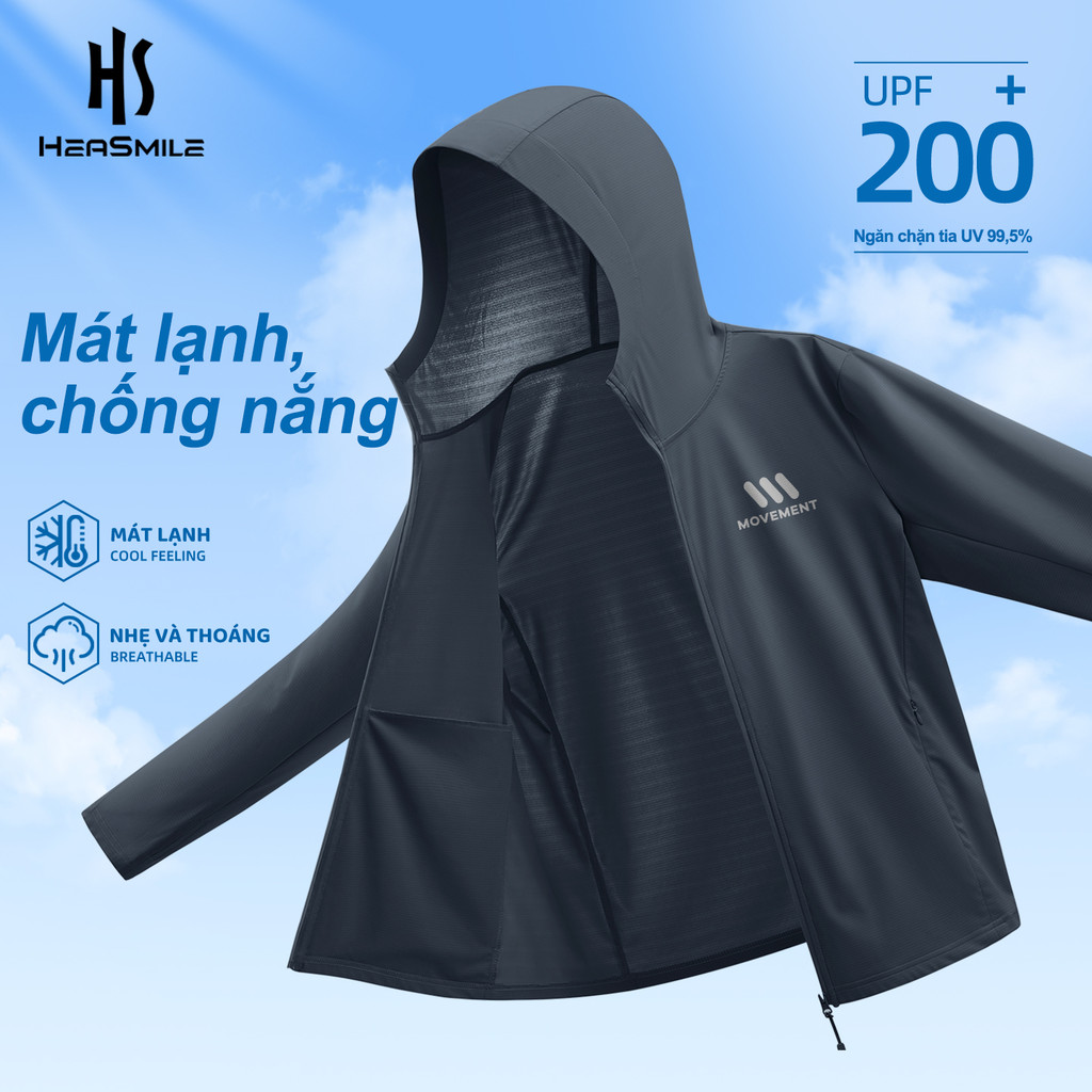 HeaSmile áo chống nắng băng lạnh nam mặc nhẹ thoáng khí dùng lâu không khó chịu(BSGBFSF)
