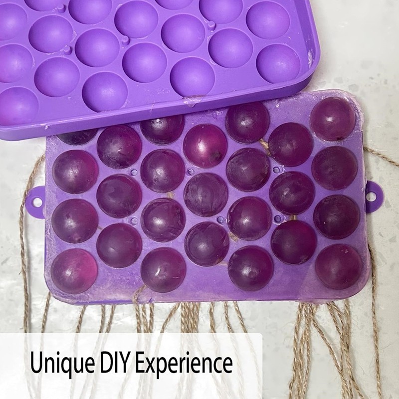 Bộ dụng cụ làm xà phòng thủ công bằng silicon DIY bao gồm khuôn xà phòng nho- Quà tặng thiết kế tinh tế (Không bao gồm xà phòng)