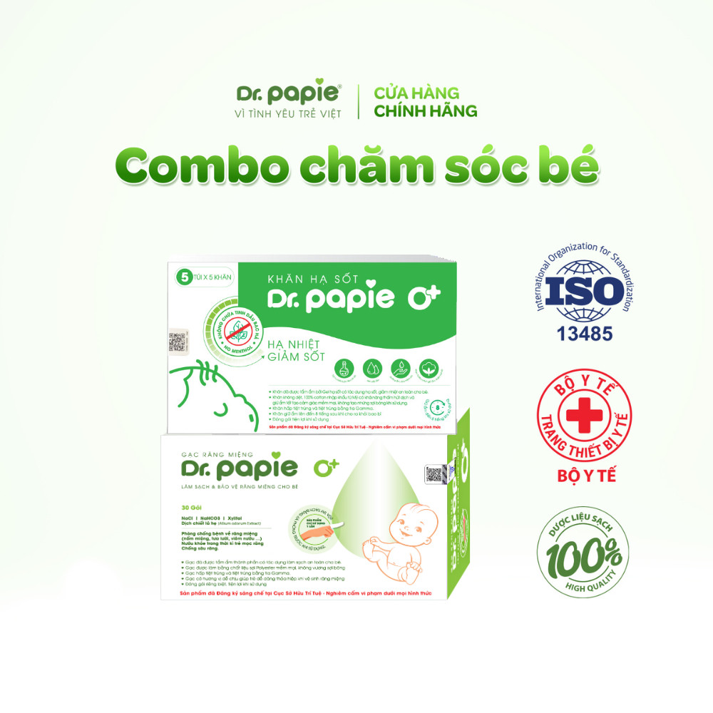 Combo Giảm Ốm Sốt Ngừa Co Giật, Vệ Sinh Khoang Miệng Toàn Diện Cho Bé Sơ Sinh