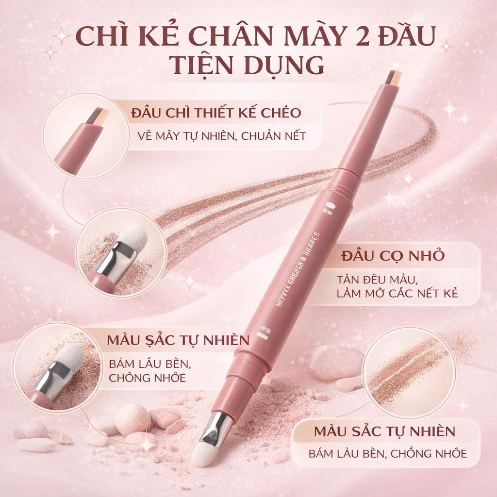 Bút kẻ mắt hai màu làm/Bút Vẽ Bọng Mắt 5D Che khuyết điểm/bút tạo khối/Che bọng mắt, Tạo khối sống mũi Bút Vẽ Bọng Mắt/Bút Tạo Bọng Mắt Dưới Một Nét bút kẻ mắt/bút kẻ mắt hai đầu chống nước và không lem