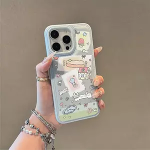Bức tranh nhỏ thú vị cho iPhone 17 16pro trường hợp 11 promax 15Plus trống túi