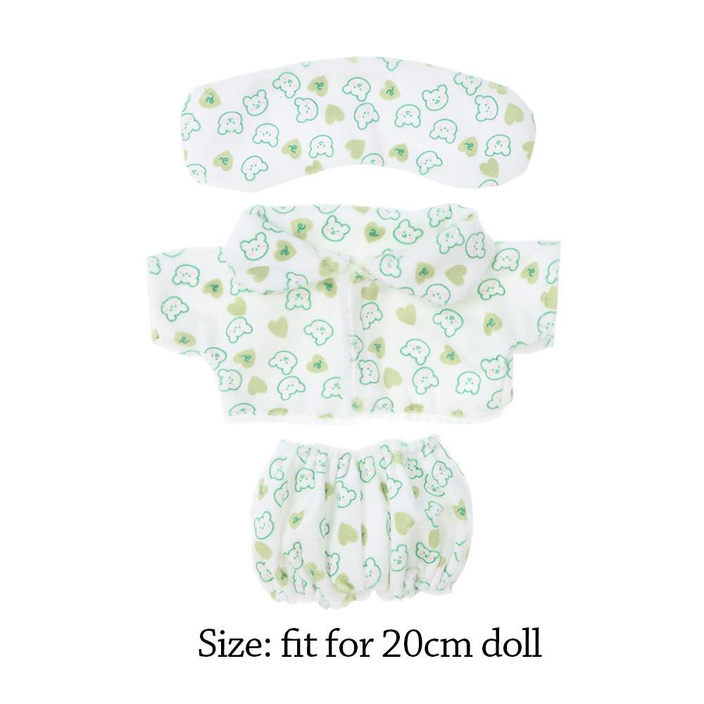 Quần áo búp bê SEREIN, Bộ đồ ngủ búp bê hình ngôi sao hoạt hình 20cm, Bộ đồ ngủ thay đổi quà tặng Trò chơi Phụ kiện búp bê Đạo cụ ảnh Quần áo Mini Bộ búp bê nhồi bông