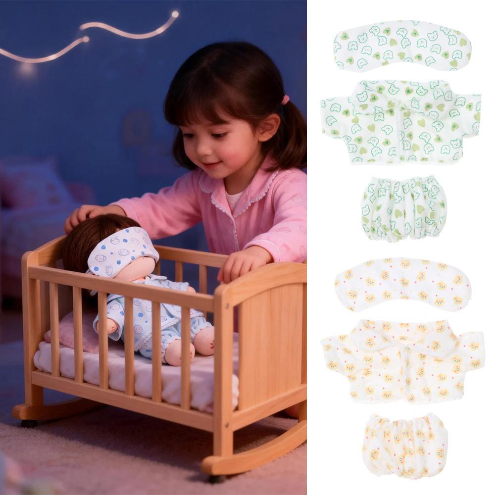 Quần áo búp bê SEREIN, Bộ đồ ngủ búp bê hình ngôi sao hoạt hình 20cm, Bộ đồ ngủ thay đổi quà tặng Trò chơi Phụ kiện búp bê Đạo cụ ảnh Quần áo Mini Bộ búp bê nhồi bông