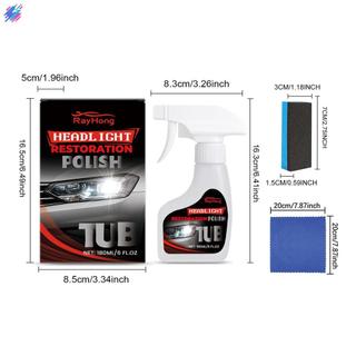 Bộ phục hồi đèn pha ô tô để làm sạch và đánh bóng ống kính oxy hóa Phim bảo vệ ngăn ngừa đèn pha lão hóa Bộ làm sạch và đánh bóng đèn pha ô tô với