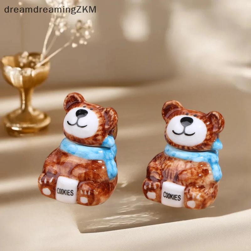 [dreamdreaming] 1 / 3 Bộ Búp Bê Thu Nhỏ Gấu Sứ Bánh Quy Và Lọ Kẹo Đồ Trang Trí Cho Búp Bê Tự Làm Phụ Kiện Trang Trí Tiệc Nhà Bếp [zkm]