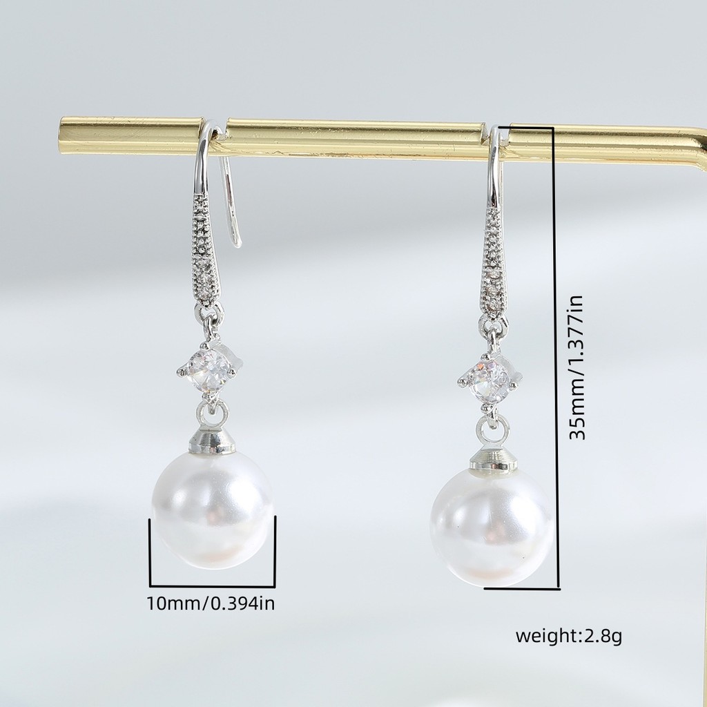 Bông tai hình giọt nước Baroque chống rách, phù hợp các sự kiện và đám cưới - DBQ9