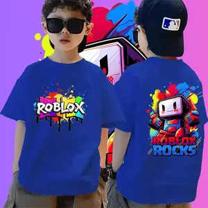 mùa hè size phù hợp ngắn tay cotton đôi 8 Roblox OOTDKids mềm thun màu.