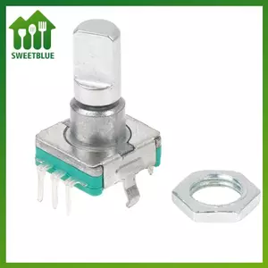 SWEET 1PC EC11 Bộ mã hóa quay mỏng có công tắc 30 Định vị 15 xung 15mm Nửa trục n