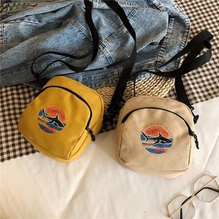 Nhật Bản Bông Tai Kẹp Chụp Đường Phố Túi Nữ ulzzang Thường Ngày Phù Hợp Với Hàn Quốc ins Sinh Viên Túi Vải Đeo Vai Túi Nhỏ