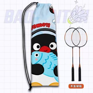 Túi Đựng Vợt Cầu Lông Flannel Hình Hoạt Hình Chim Cánh Cụt Pingu - Dung Tích Lớn