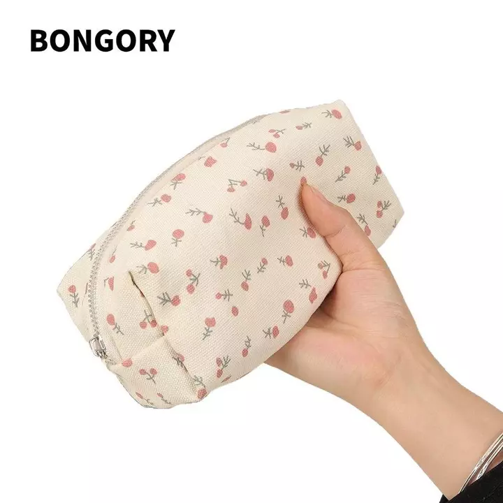 Túi Văn Phòng Phẩm BONGORY, Túi Đựng Bút Đa Năng Dung Tích Lớn, INS In Hoa Văn Phòng Phẩm Tổ Chức Văn Phòng Học Tập Văn Phòng
