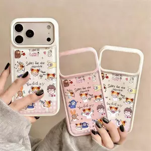 Phim hoạt hình động vật nhỏ cho iPhone17 16pro trường hợp 11 promax 15Plus trống gói