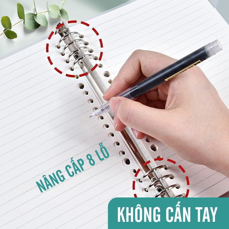 Sổ Tay Ghi Chép Planner Học Sinh - Vở Kẻ Ngang A5/B5 Chuẩn, Sổ Còng Thay Được Giấy Tiện Dụng, Bền Đẹp